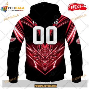 Custom Nhl Detroit Red Wings Dragon Design Shirt Hoodie 3d 3