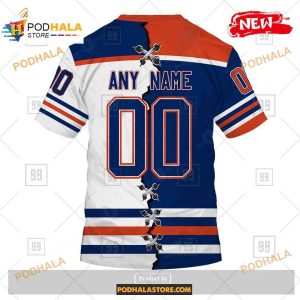 Custom Nhl Edmonton Oilers Mix Color Jersey 2023 Shirt Hoodie 3d 4