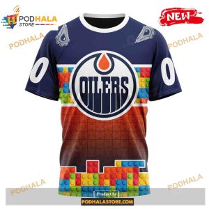 Custom Nhl Edmonton Oilers Puzzle Game Gradients Full Color Shirt Hoodie 3d 3