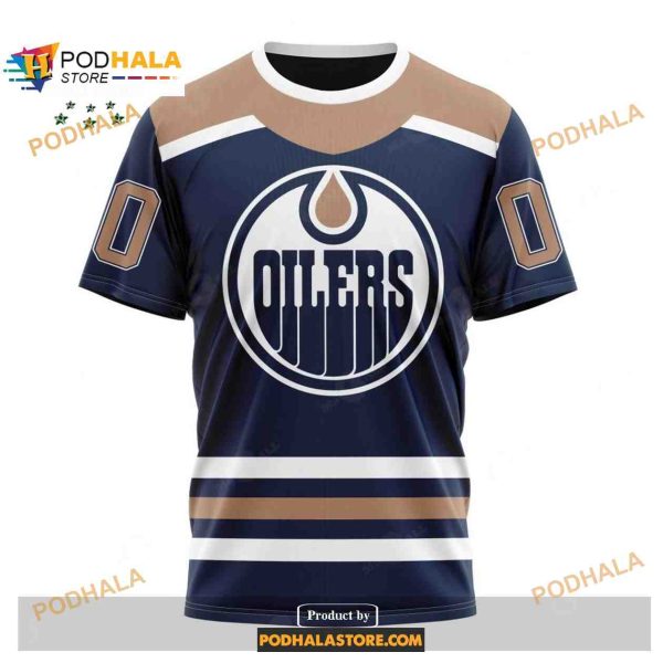 Custom NHL Edmonton Oilers Reverse Retro Redesign Shirt Hoodie 3D