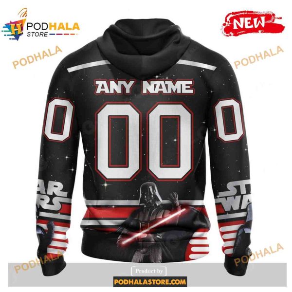 Custom NHL Edmonton Oilers Star Wars Black Design Shirt Hoodie 3D