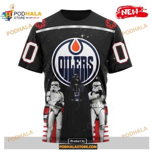 Custom Nhl Edmonton Oilers Star Wars Black Design Shirt Hoodie 3d 3