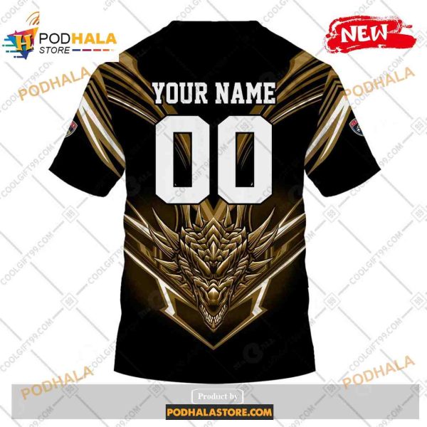 Custom NHL Florida Panthers Dragon Design Shirt Hoodie 3D