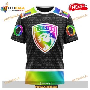 Custom Nhl Florida Panthers Pride Gradient Color Design Hockey Shirt Hoodie 3d 3