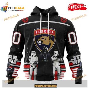 Custom Nhl Florida Panthers Star Wars Black Design Shirt Hoodie 3d 1