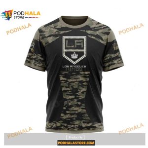 Custom Nhl Los Angeles Kings Color Military Members Kits V5 Shirt Hoodie 3d 3