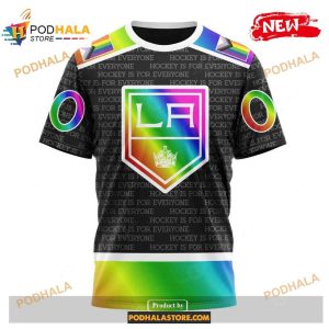 Custom Nhl Los Angeles Kings Pride Gradient Color Design Hockey Shirt Hoodie 3d 3