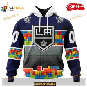 Custom Nhl Los Angeles Kings Puzzle Game Gradients Full Color Shirt Hoodie 3d 1