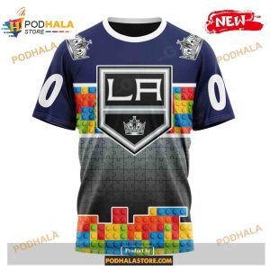 Custom Nhl Los Angeles Kings Puzzle Game Gradients Full Color Shirt Hoodie 3d 3