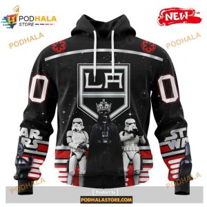 Custom Nhl Los Angeles Kings Star Wars Black Design Shirt Hoodie 3d 1