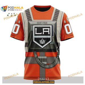 Custom Nhl Los Angeles Kings Star Wars Rebel Pilot Design Shirt Hoodie 3d 3