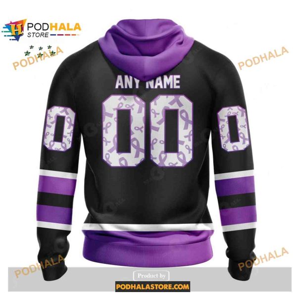 Custom NHL Minnesota Wild Black Hockey Fights Cancer Shirt Hoodie 3D