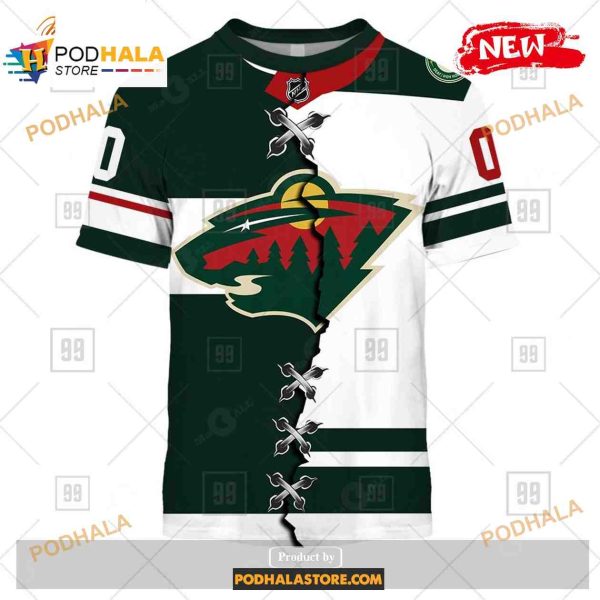 Custom NHL Minnesota Wild Mix Color Jersey 2023 Shirt Hoodie 3D