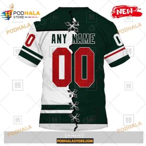 Custom Nhl Minnesota Wild Mix Color Jersey 2023 Shirt Hoodie 3d 4