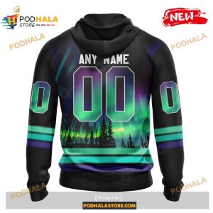 Custom Nhl Minnesota Wild With Northern Lights Shirt Hoodie 3d 2