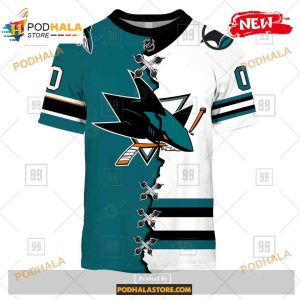 Custom Nhl San Jose Sharks Mix Color Jersey 2023 Shirt Hoodie 3d 2
