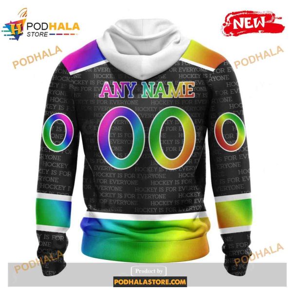 Custom NHL San Jose Sharks Pride Gradient Color Design Hockey Shirt Hoodie 3D