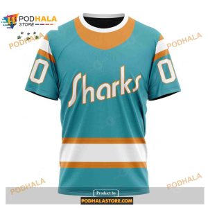 Custom Nhl San Jose Sharks Reverse Retro Redesign Shirt Hoodie 3d 3