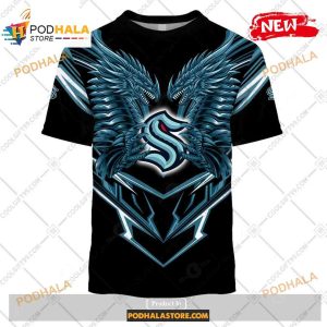 Custom Nhl Seattle Kraken Dragon Design Shirt Hoodie 3d 2