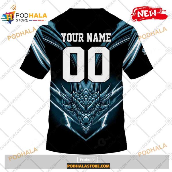 Custom NHL Seattle Kraken Dragon Design Shirt Hoodie 3D