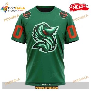 Custom Nhl Seattle Kraken Green Night Shirt Hoodie 3d 3