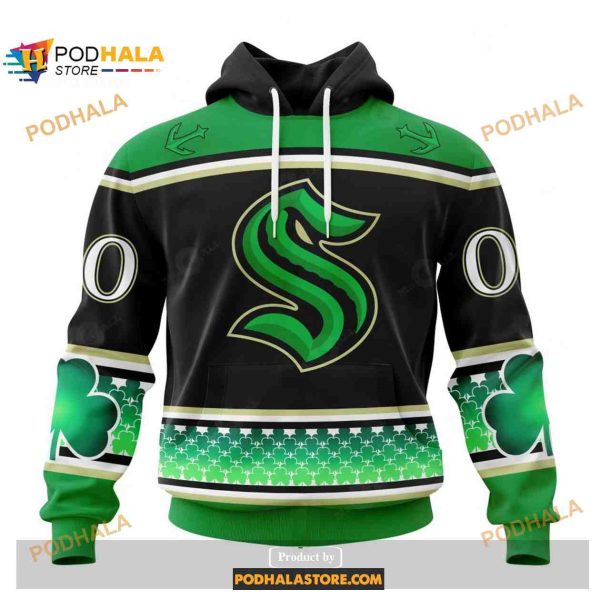 Custom NHL Seattle Kraken Hockey Patricks Day Shirt Hoodie 3D