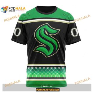 Custom Nhl Seattle Kraken Hockey Patricks Day Shirt Hoodie 3d 3