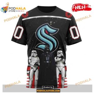 Custom Nhl Seattle Kraken Star Wars Black Design Shirt Hoodie 3d 3