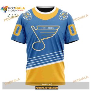 Custom Nhl St Louis Blues Reverse Retro Redesign Shirt Hoodie 3d 3