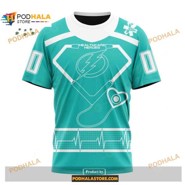 Custom NHL Tampa Bay Lightning Honoring Healthcare Heroes Shirt Hoodie 3D