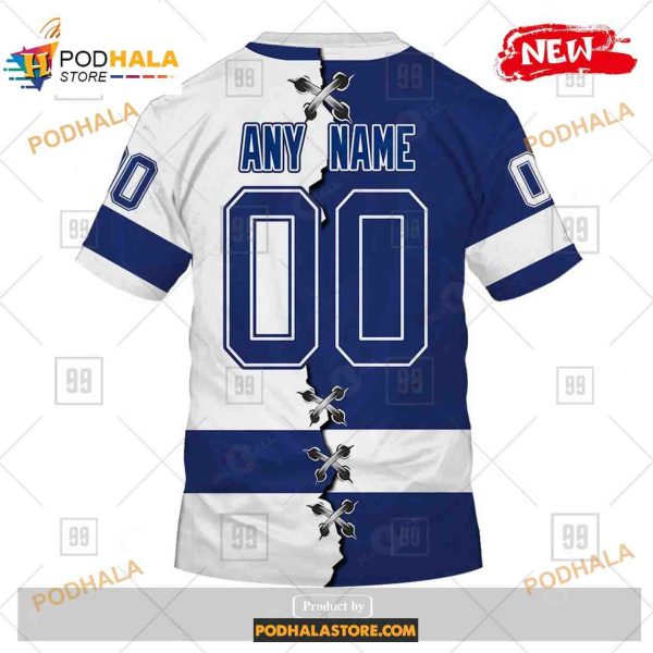 Custom NHL Tampa Bay Lightning Mix Color Jersey 2023 Shirt Hoodie 3D