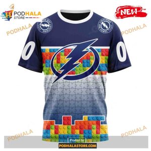 Custom Nhl Tampa Bay Lightning Puzzle Game Gradients Full Color Shirt Hoodie 3d 3
