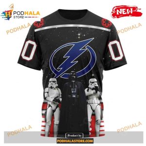 Custom Nhl Tampa Bay Lightning Star Wars Black Design Shirt Hoodie 3d 3