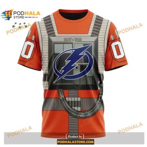 Custom Nhl Tampa Bay Lightning Star Wars Rebel Pilot Design Shirt Hoodie 3d 3
