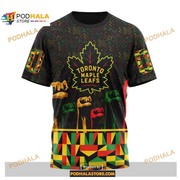 Custom NHL Toronto Maple Leafs Celebrate Black History Month Shirt Hoodie 3D
