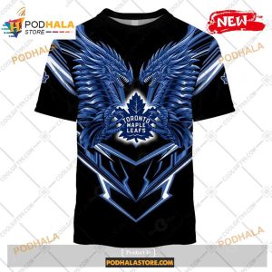 Custom Nhl Toronto Maple Leafs Dragon Design Shirt Hoodie 3d 2