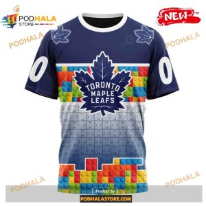 Custom Nhl Toronto Maple Leafs Puzzle Game Gradients Full Color Shirt Hoodie 3d 3