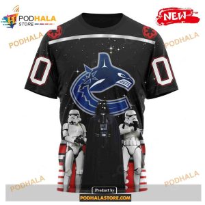 Custom Nhl Vancouver Canucks Star Wars Black Design Shirt Hoodie 3d 3