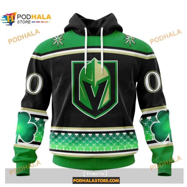 Custom NHL Vegas Golden Knights Hockey Patricks Day Shirt Hoodie 3D