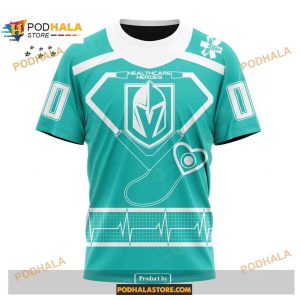 Custom Nhl Vegas Golden Knights Honoring Healthcare Heroes Shirt Hoodie 3d 3