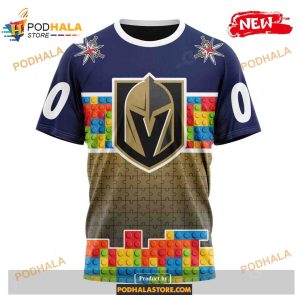 Custom Nhl Vegas Golden Knights Puzzle Game Gradients Full Color Shirt Hoodie 3d 3