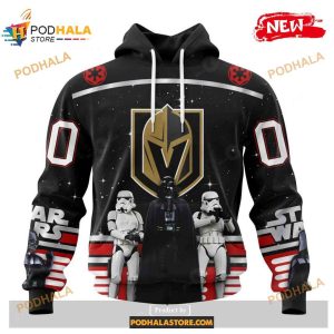 Custom Nhl Vegas Golden Knights Star Wars Black Design Shirt Hoodie 3d 1