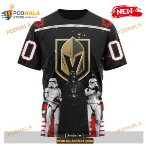 Custom Nhl Vegas Golden Knights Star Wars Black Design Shirt Hoodie 3d 3