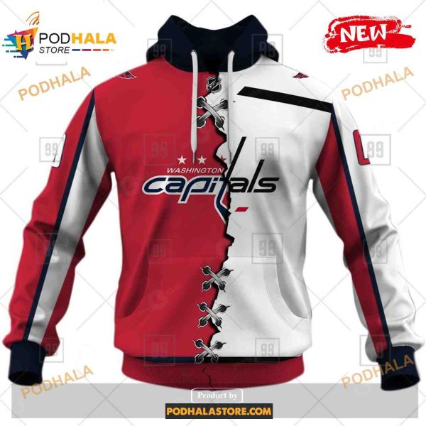 Custom NHL Washington Capitals Mix Color Jersey 2023 Shirt Hoodie 3D
