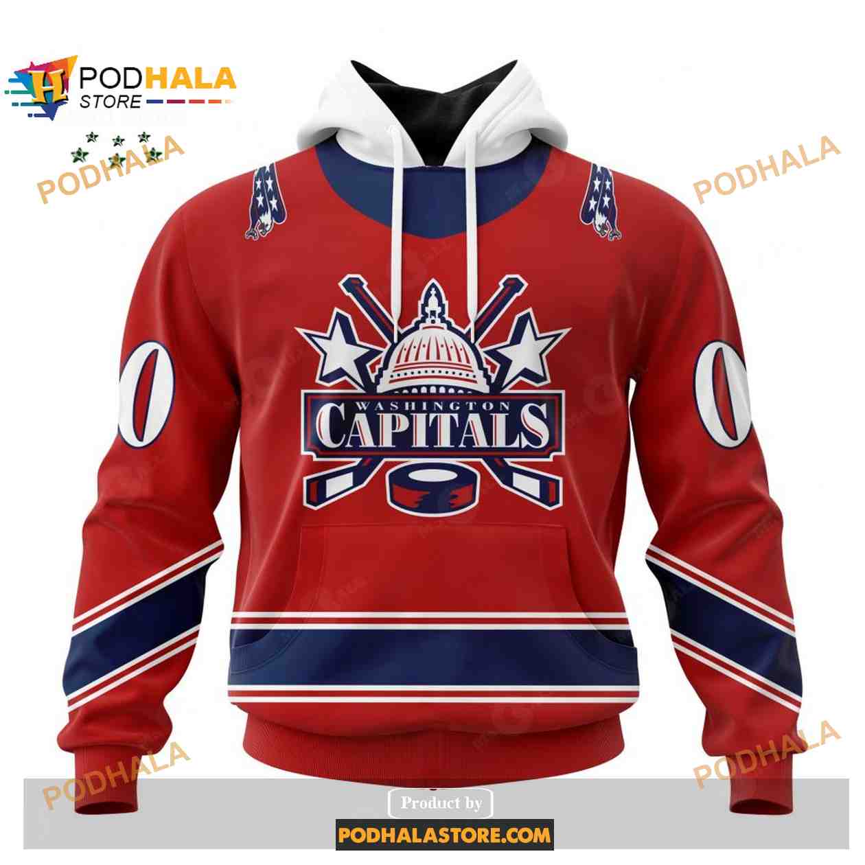 Washington Capitals-Personalized NHL Reverse Retro Hockey Jersey