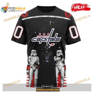 Custom Nhl Washington Capitals Star Wars Black Design Shirt Hoodie 3d 3