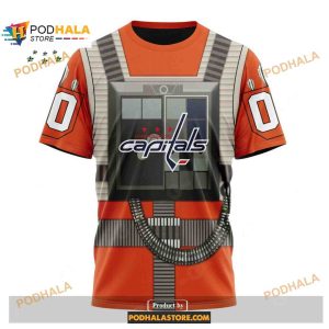 Custom Nhl Washington Capitals Star Wars Rebel Pilot Design Shirt Hoodie 3d 3