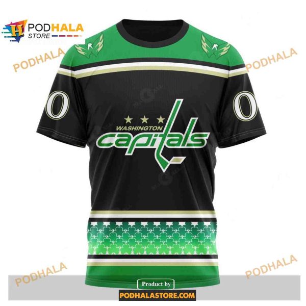 Custom NHL Washington Capitals Unisex Hockey Patricks Day Shirt Hoodie 3D
