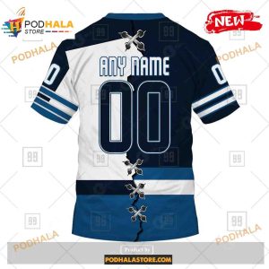 Custom Nhl Winnipeg Jets Mix Color Jersey 2023 Shirt Hoodie 3d 4