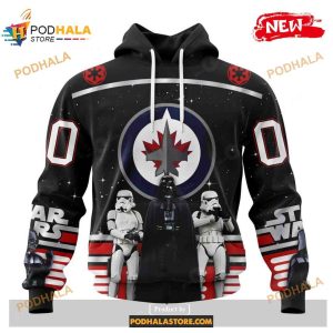 Custom Nhl Winnipeg Jets Star Wars Black Design Shirt Hoodie 3d 1